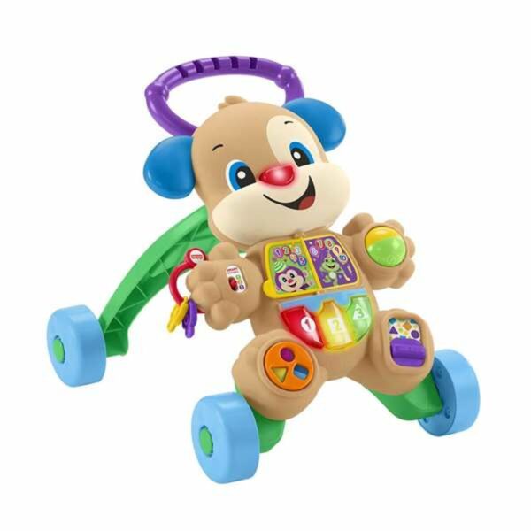 Deambulatore con ruote Fisher-Price Suono Luci Cane Multilingue