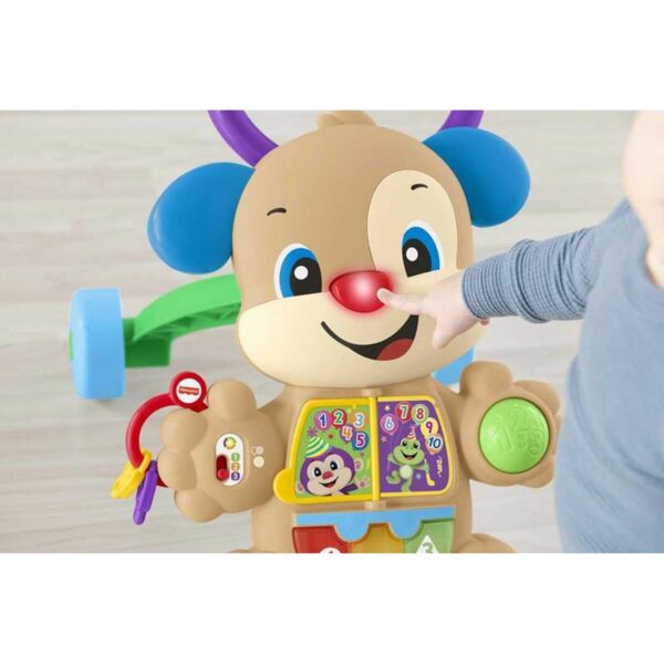 Deambulatore con ruote Fisher-Price Suono Luci Cane Multilingue