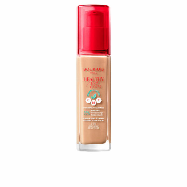 Base per Trucco Fluida Bourjois Healthy Mix Nº 55 Nº 55-Deep Beige 30 ml