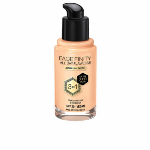 Base Cremosa per il Trucco Max Factor Face Finity All Day Flawless Nº W33 Crystal beige W33-Crystal Beige Spf 20 30 ml 3 in 1