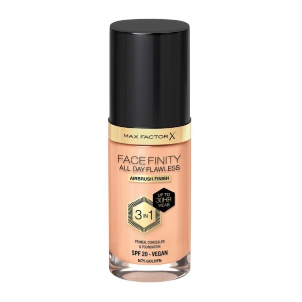 Base Cremosa per il Trucco Max Factor Facefinity Nº 75 Golden Spf 20 30 ml 3 in 1