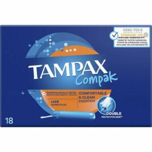 Assorbente Interno Super Plus Tampax Tampax Compak Applicatore 18 UnitÃ