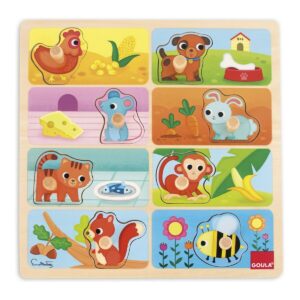Puzzle di Legno per Bambini Goula My Favourite Food Legno