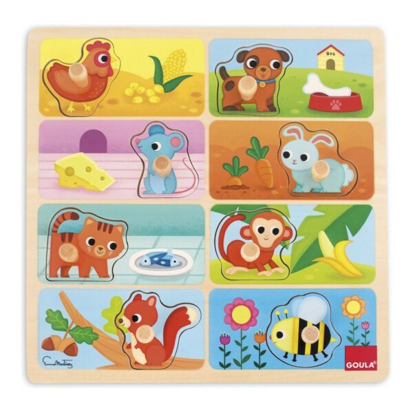 Puzzle di Legno per Bambini Goula My Favourite Food Legno