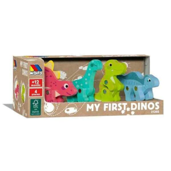 Set Dinosauri Moltó 21295 4 Pezzi
