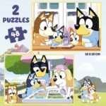 Set di 2 Puzzle Educa Bluey 48 Pezzi