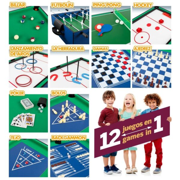 Tavolo multi-gioco CB Games 107 x 83,5 x 61 cm 12 in 1