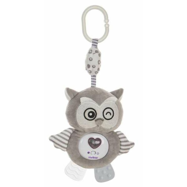 Giocattolo pensile per Culla Musica Luci Gufo Cuore 35 cm
