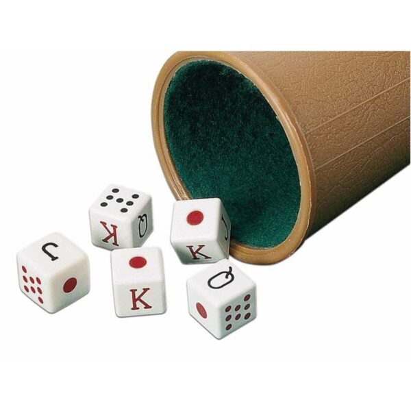 Bicchiere con Dadi da Poker Cayro