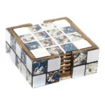 Sottobicchieri DKD Home Decor Resina Legno MDF (6 pcs)