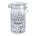 Barattolo DKD Home Decor Cristallo Nero Ferro (10 x 12,5 x 20 cm) (1 L) (2 Unità) 10 x 12.5 x 20 cm 1 L (2 pcs)