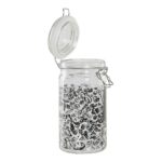 Barattolo DKD Home Decor Cristallo Nero Ferro (10 x 12,5 x 20 cm) (1 L) (2 Unità) 10 x 12.5 x 20 cm 1 L (2 pcs)