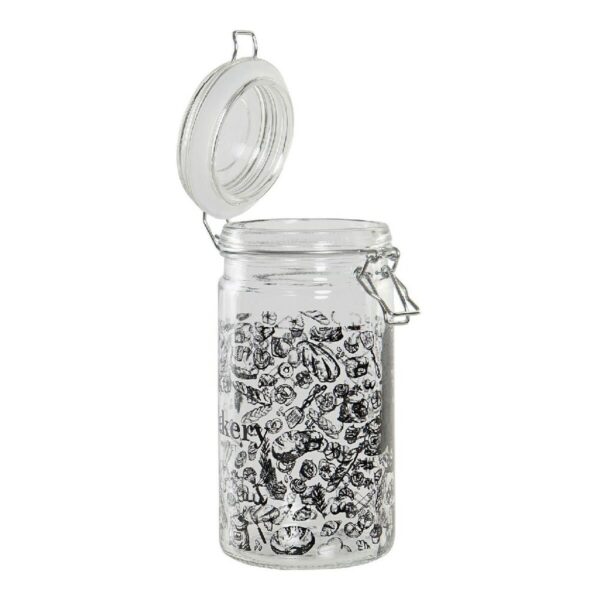 Barattolo DKD Home Decor Cristallo Nero Ferro (10 x 12,5 x 20 cm) (1 L) (2 Unità) 10 x 12.5 x 20 cm 1 L (2 pcs)