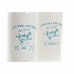 Set olio e aceto DKD Home Decor 250 ml Bianco Verde Turchese Acciaio inossidabile Plastica Dolomite