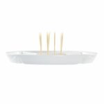 Vassoio per aperitivi DKD Home Decor Multicolore Naturale Bambù Gres Tropicale 23,5 x 23,5 x 7 cm