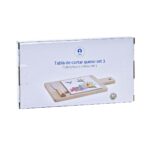 Tagliere per Formaggi DKD Home Decor Bambù Alluminio Gres 21,5 x 11,8 x 1,5 cm (3 Pezzi)