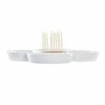 Vassoio per aperitivi DKD Home Decor Azzurro Naturale Bambù Gres Mediterraneo 25 x 25 x 10 cm