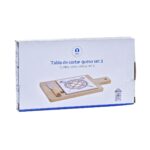Tagliere per Formaggi DKD Home Decor Bambù Alluminio Gres 21,5 x 11,8 x 1,5 cm (3 Pezzi)