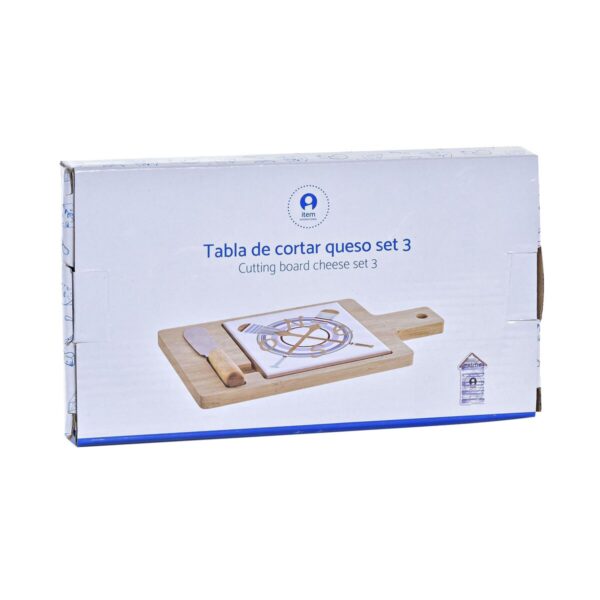 Tagliere per Formaggi DKD Home Decor Bambù Alluminio Gres 21,5 x 11,8 x 1,5 cm (3 Pezzi)