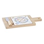 Tagliere per Formaggi DKD Home Decor Bambù Alluminio Gres 21,5 x 11,8 x 1,5 cm (3 Pezzi)