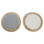 Sottopentola DKD Home Decor Individuale Cotone Fibra (20 x 20 x 1 cm) (2 Unità)