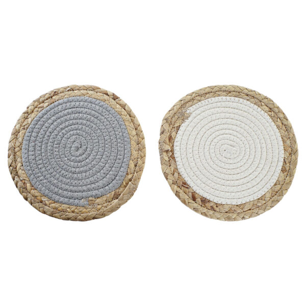 Sottopentola DKD Home Decor Individuale Cotone Fibra (20 x 20 x 1 cm) (2 Unità)