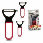 Set di Pelapatate Nero Rosso Acciaio Caucciù polipropilene 11 x 17,5 x 4,5 cm 13 x 4,5 x 7 cm