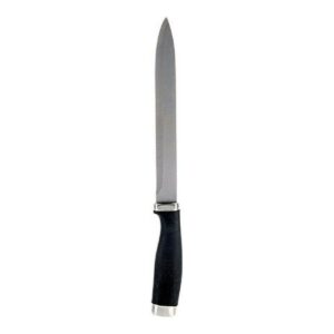 Coltello da Cucina Kinvara Nero Argentato Acciaio inossidabile Plastica Acciaio inossidabile/Legno 3,5 x 33 x 2 cm 33 x 2 x 3,5
