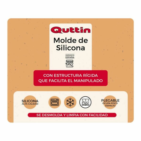 Stampo da Forno Quttin Silicone Rigido 31 x 28,5 x 5,3 cm (8 Unità)