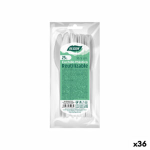 Set di Coltelli Algon Riutilizzabile Bianco 36 Unità 16,5 cm