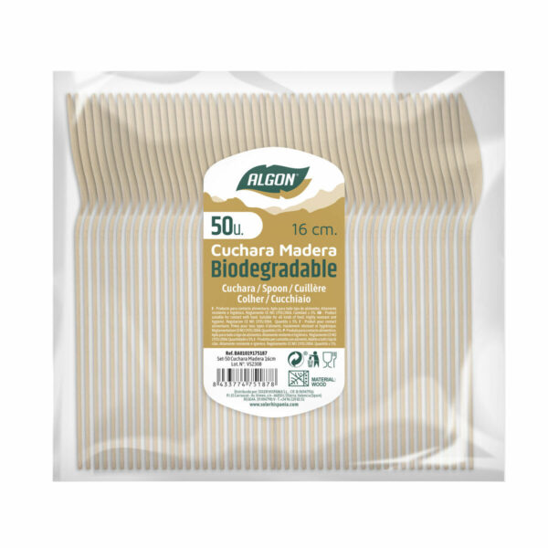 Set di Cucchiai Algon Legno 20 Unità 16 x 3 x 1 cm
