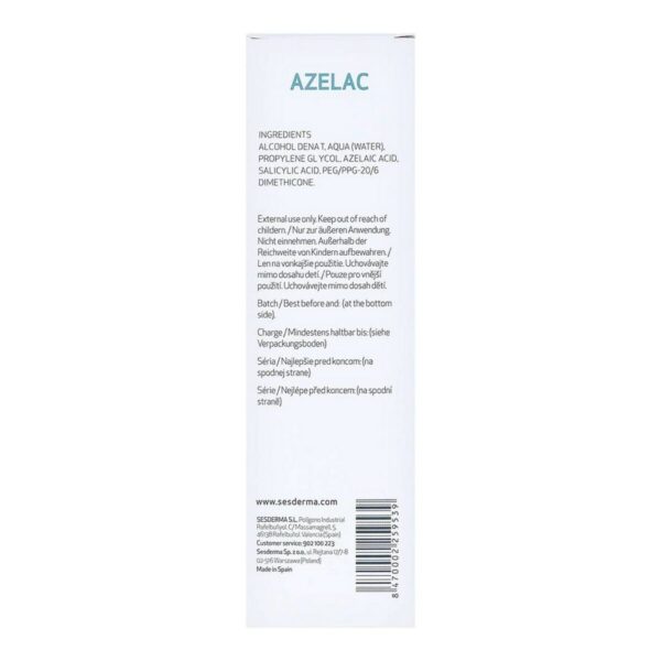 Trattamento Pelli con Acne Sesderma Azelac 100 ml Lozione Viso