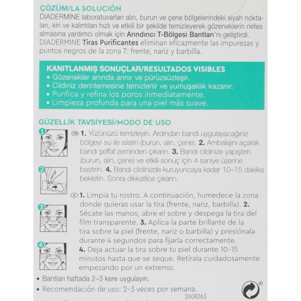 Trattamento Pelli con Acne Diadermine Tiras Purificantes