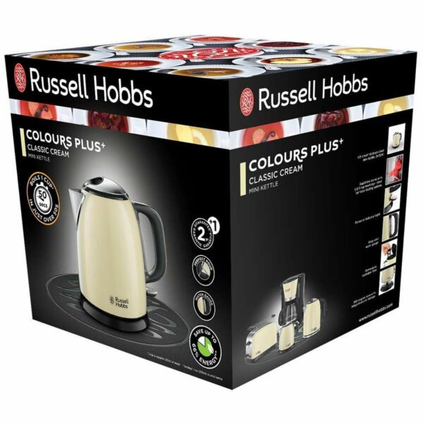 Bollitore d'Acqua Elettrico con Luce LED Russell Hobbs 24994-70 Crema 2400 W (1 L)
