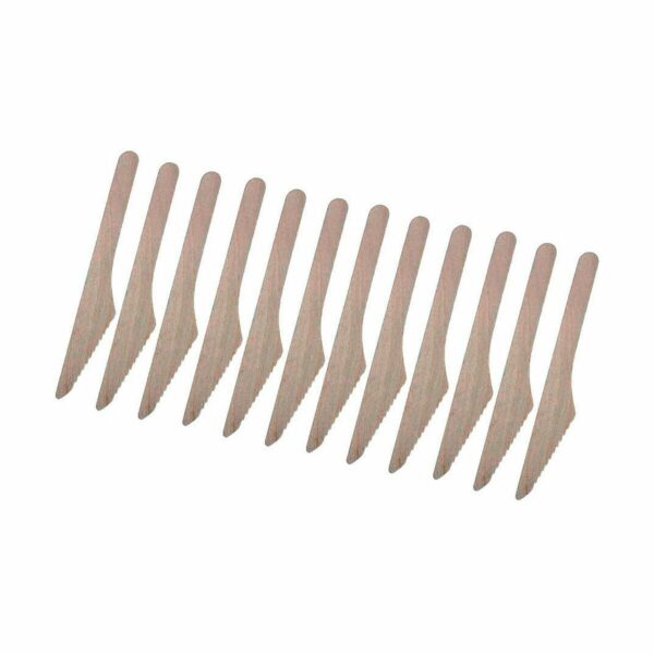 Set di Coltelli Monouso Legno 12 Pezzi 16,5 x 2,2 x 1,8 cm (36 Unità)