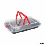 Stampo Removibile Quttin Acciaio al carbonio Nero Trasparente 36 x 23 x 4,5 cm (6 Unità)
