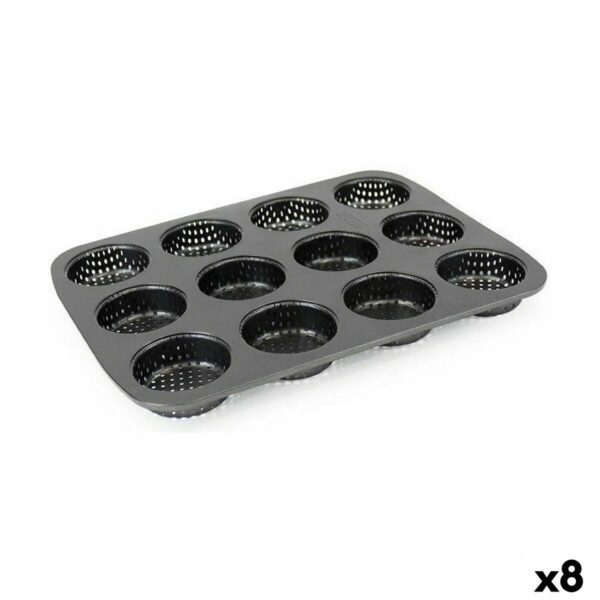 Stampo per Tortini Quttin 29 x 22 x 2,2 cm Perforato 8 Unità