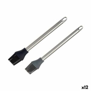 Pennello da Cucina Kinvara Silicone Acciaio inossidabile 28 x 4,5 X 2 cm (12 Unità)