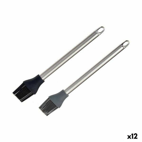 Pennello da Cucina Kinvara Silicone Acciaio inossidabile 28 x 4,5 X 2 cm (12 Unità)