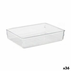 Contenitore per Sistemare Multiuso Trasparente Plastica 24 x 5,5 x 15,8 cm Multiuso (36 Unità)