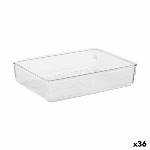 Contenitore per Sistemare Multiuso Trasparente Plastica 24 x 5,5 x 15,8 cm Multiuso (36 Unità)