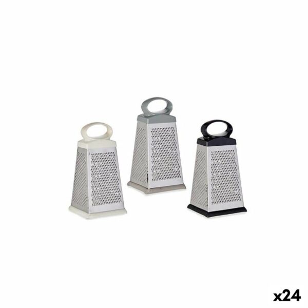 Grattugia Kinvara Bianco Nero Grigio Argento Gomma Acciaio inossidabile Plastica 11,5 x 22,5 x 10 cm (24 Unità)