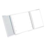 Specchio Tascabile Berilo Bianco ABS 1,5 x 9,5 x 11,5 cm Luce LED (12 Unità)