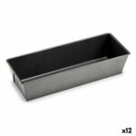 Stampo Rettangolare Kinvara Grigio scuro Metallo Acciaio al carbonio 11,5 x 7,7 x 31 cm (12 Unità)