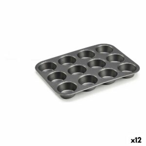 Stampo per Dolci Kinvara Grigio scuro Metallo Acciaio al carbonio 20 x 2 x 26 cm 26 x 2 x 20 cm (12 Unità)