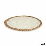 Sottopentola Gift Decor Bianco Naturale Fibra naturale 30 x 1 x 30 cm (48 Unità)