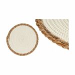 Sottopentola Gift Decor Bianco Naturale Fibra naturale 30 x 1 x 30 cm (48 Unità)