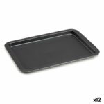Vassoio da Forno Kinvara Grigio Metallo 25,3 x 2 x 37 cm (12 Unità)