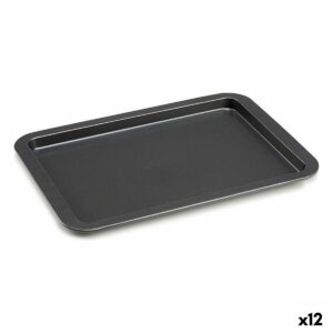 Vassoio da Forno Kinvara Grigio Metallo 25,3 x 2 x 37 cm (12 Unità)