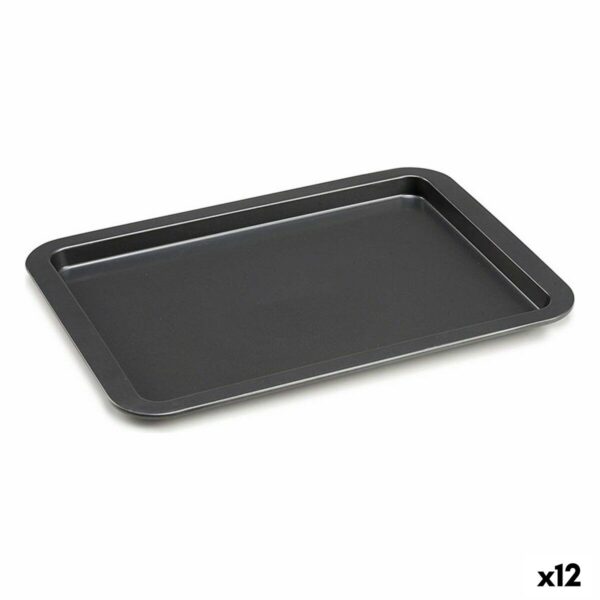 Vassoio da Forno Kinvara Grigio Metallo 25,3 x 2 x 37 cm (12 Unità)